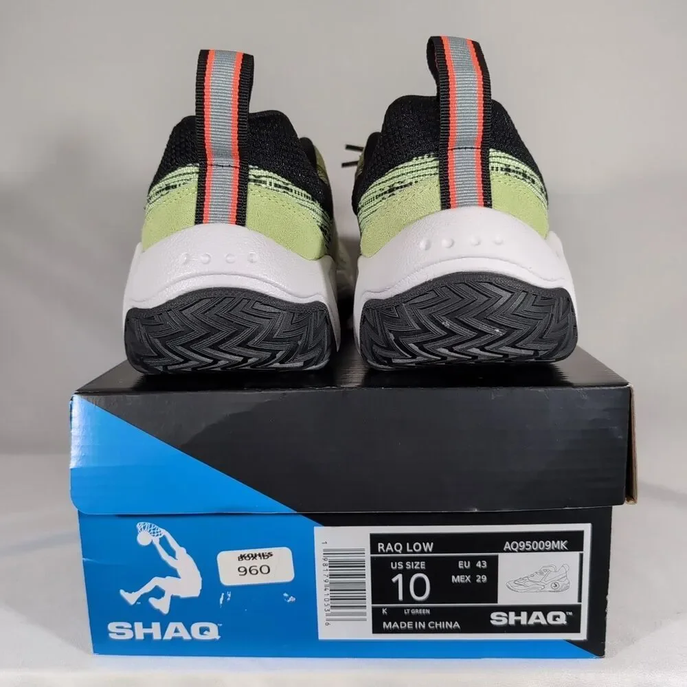 SHAQ Raq Low Men's 10 Basketball Shoes Butterfly Green Black AQ95009MK New w/Box
